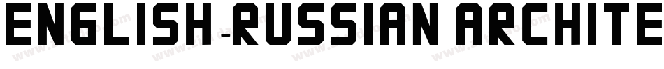 English-Russian Architect字体转换